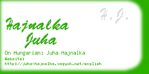 hajnalka juha business card
